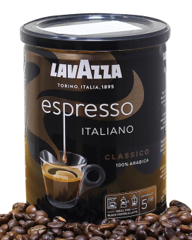 Фото продукта: Кофе молотый Lavazza Caffe Espresso/ Lavazza Espresso Italiano Classico 100% арабика, 250 г (ж/б)