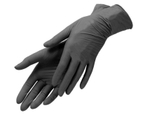 Перчатки виниловые черные, размер L, 100 шт