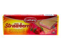 Фото продукту:Вафлі з полуничним прошарком Cuetara Strawberry Wafer, 150 г