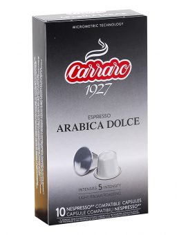 Фото продукту: Кава в капсулах Carraro Arabica Dolce NESPRESSO, 10 шт (100% арабіка)