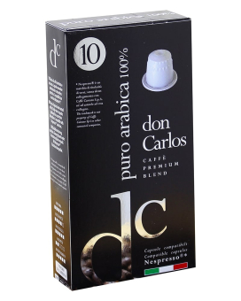 Фото продукта: Кофе в капсулах Carraro Don Carlos Puro Arabika 100% NESPRESSO, 10 шт (100% арабика)