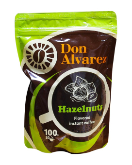 Фото продукту: Кава розчинна Don Alvarez Лісовий горіх, 100 г (100% арабіка)