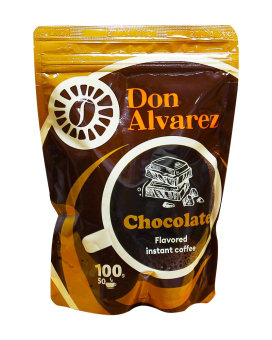 Фото продукта: Кофе растворимый Don Alvarez Шоколад, 100 г (100% арабика)