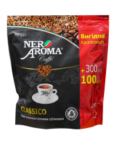 Фото продукту:Кава розчинна Nero Aroma Classico, 400 г (100 г у подарунок) (30/70)