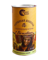 Фото продукту:Гарячий шоколад Чудові напої Brazilian з коричневим цукром, 200 г (тубус)