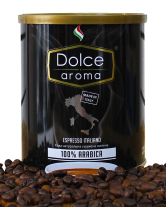 Фото продукту:Кава мелена Dolce Aroma 100% Arabica, 250 г (ж/б)