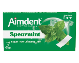 Фото продукту: Жувальна гумка без цукру зі смаком зеленої м'яти Aimdent SPEARMINT, 7 шт/уп