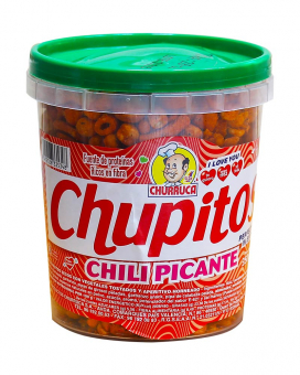 Фото продукту: Суміш горіхів, насіння, кукурудзи зі смаком чилі Chupitos Chili, 350 г