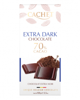 Фото продукта: Шоколад Cachet экстра черный 70%, 100 г